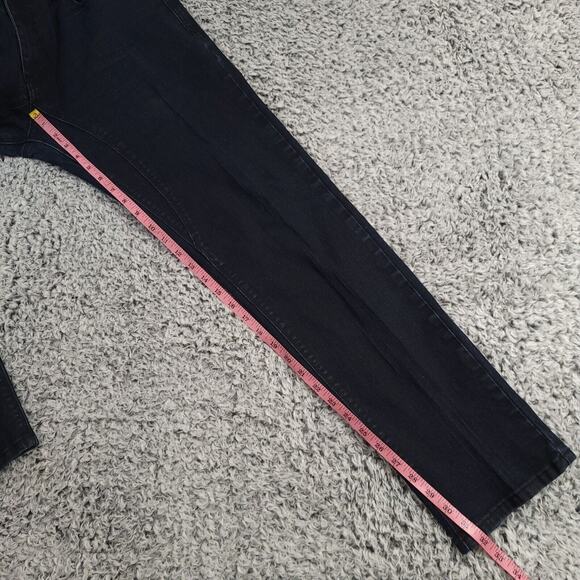 Ranbeeri Jeans Men 36x32 Blue Straight Leg Slim Rocker Dark Wash Stretch Denim - Picture 9 of 11